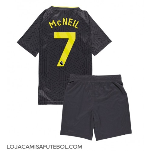 Camisa de Futebol Everton Dwight McNeil #7 Equipamento Secundário Infantil 2024-25 Manga Curta (+ Calças curtas)